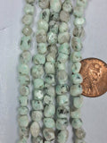 Kiwi Jasper   Pebbles   8 inch strand