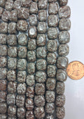 Brown Snowflake Obsidian  Nuggets  8 x12 mm  8 inch strand