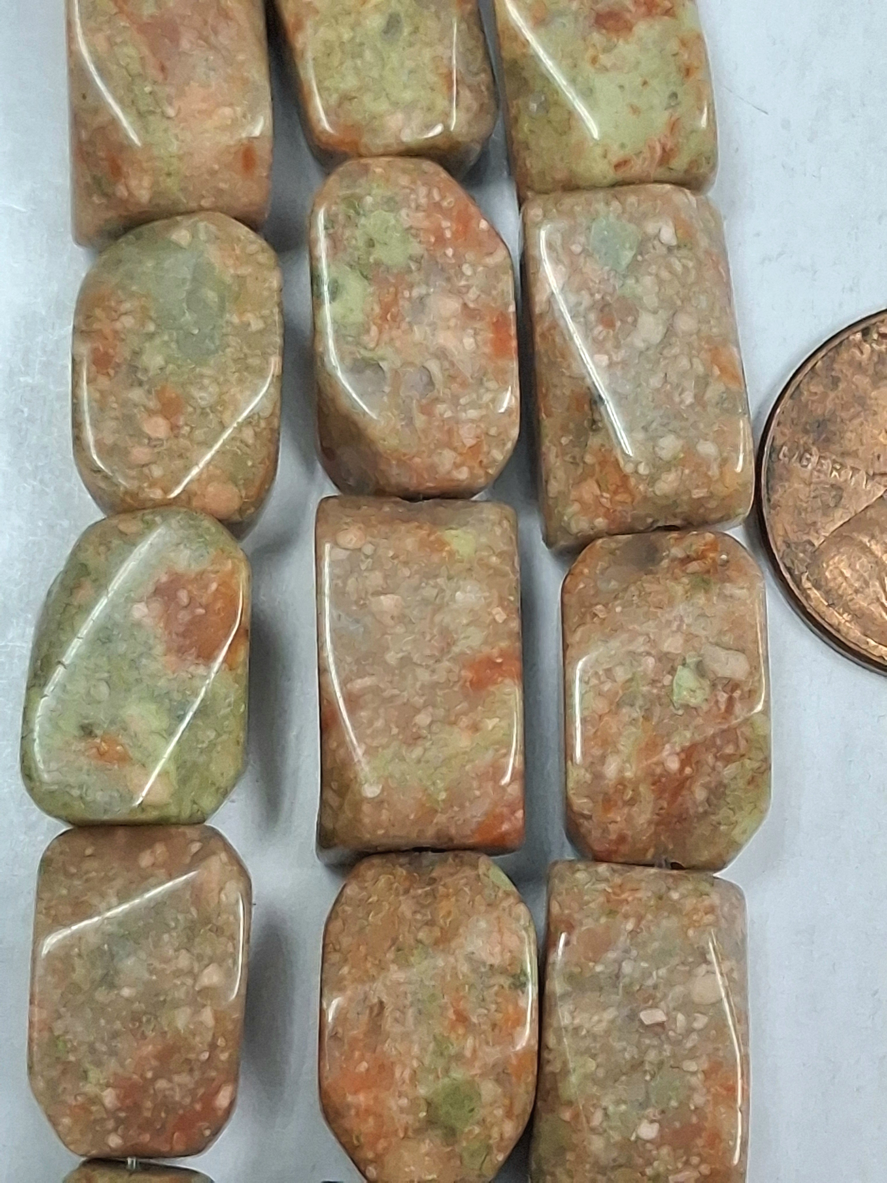 Autumn Jasper   10-16mm Nuggets    7.5 inch strand