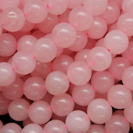 10 mm Rd Rose Quartz 7.5 in Strand  Beads