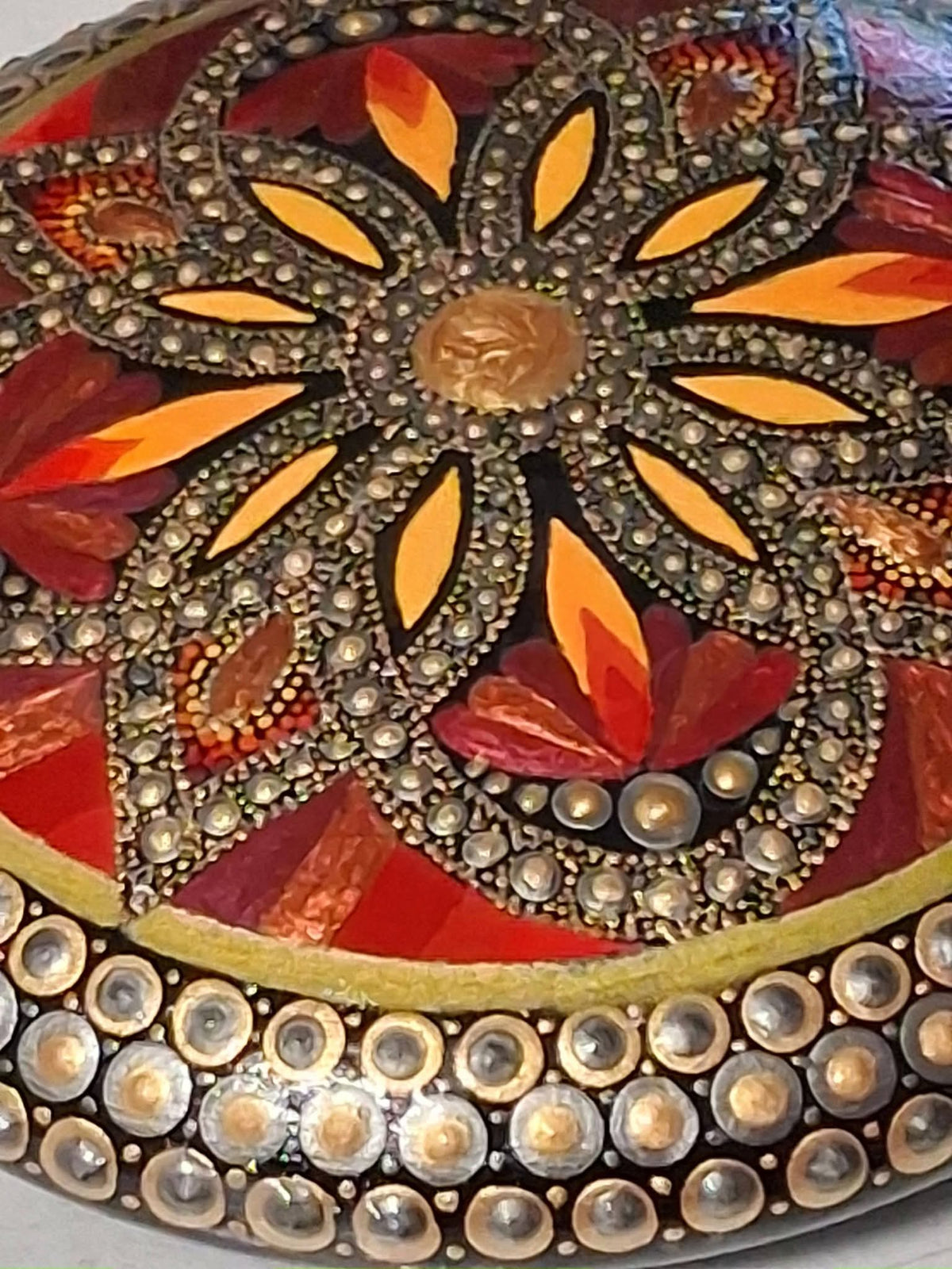 "Ember" 6" Mandala Stone