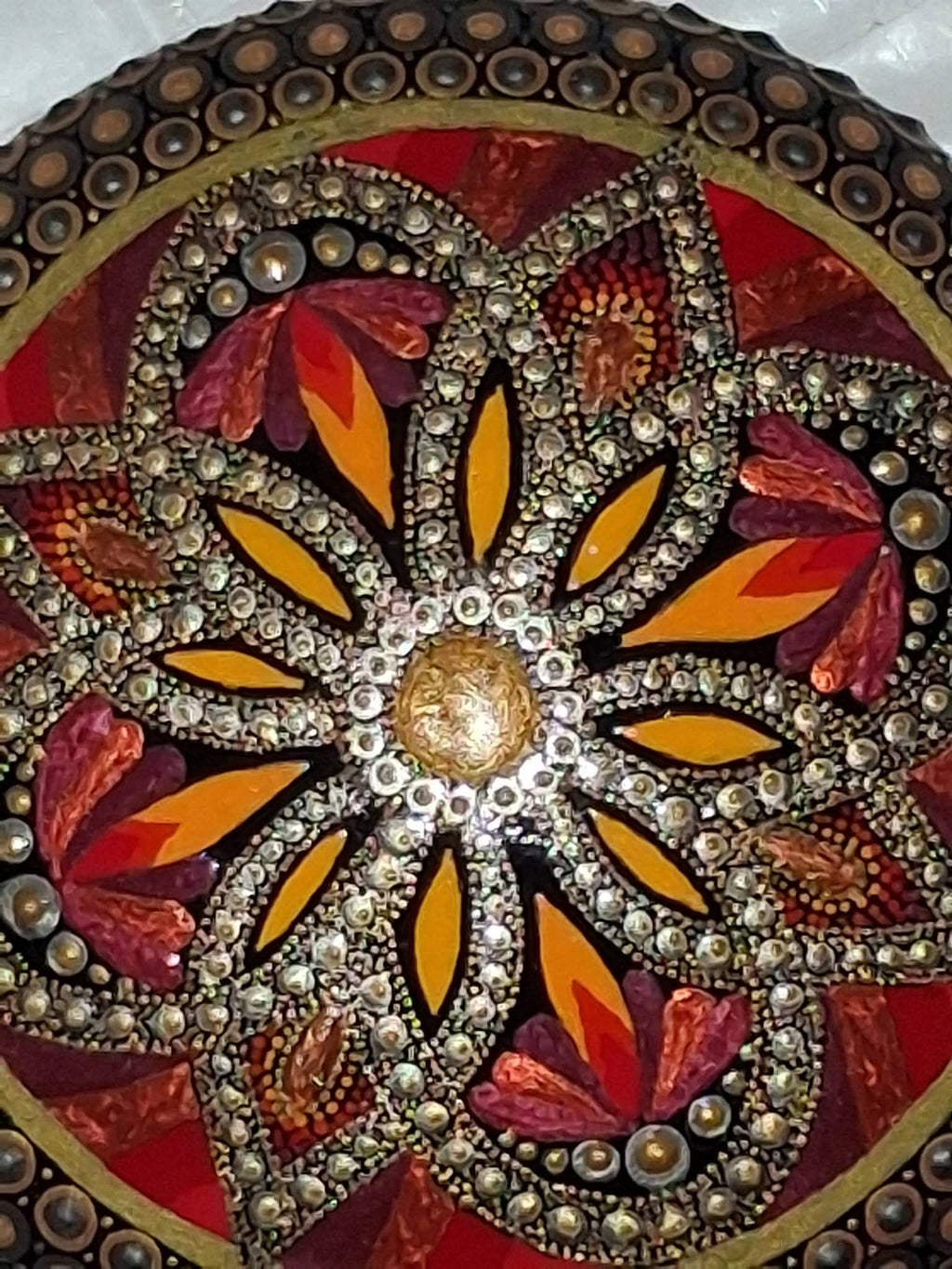 "Ember" 6" Mandala Stone