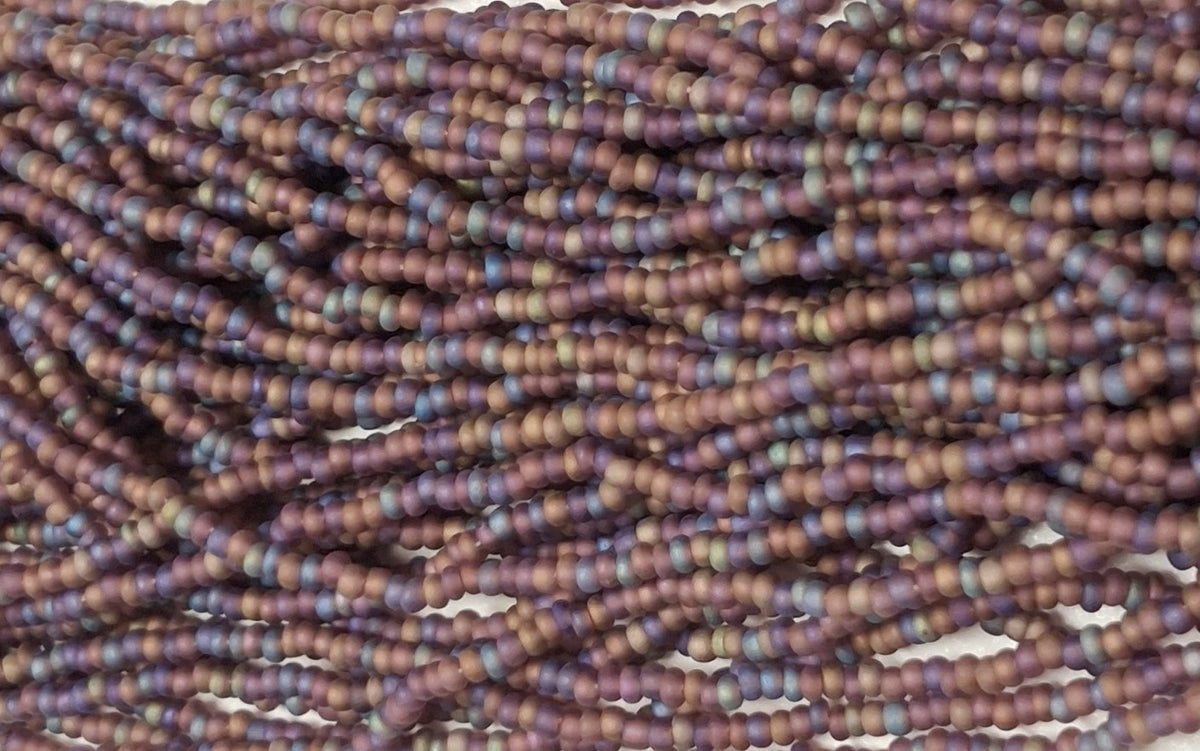 11/0 CZECH AMETHYST MT RB SEED BEADS 12 STRING/HNK-APPX 34 GMS