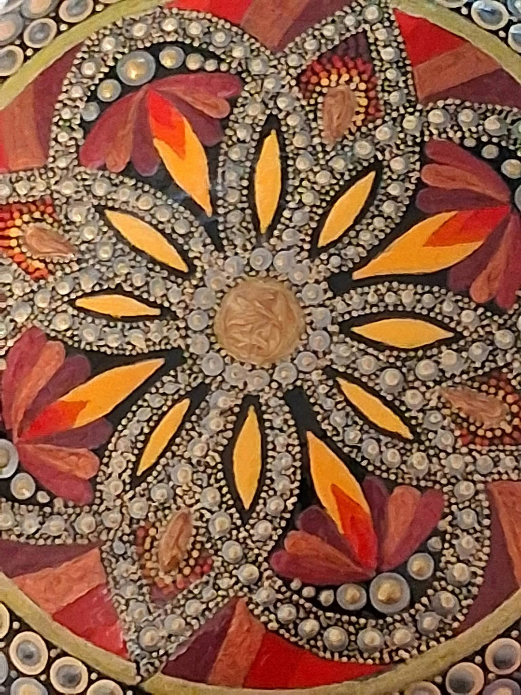 "Ember" 6" Mandala Stone