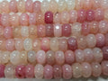 DVA Dragon vein Agate 10x14 Abacus 7.5 inch strand  Mauve color