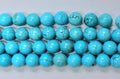 Turquoise 10mm Round Blue natural Beads 8 inch strand