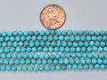 Turquoise 4mm Round Blue, natural 8  inch strand