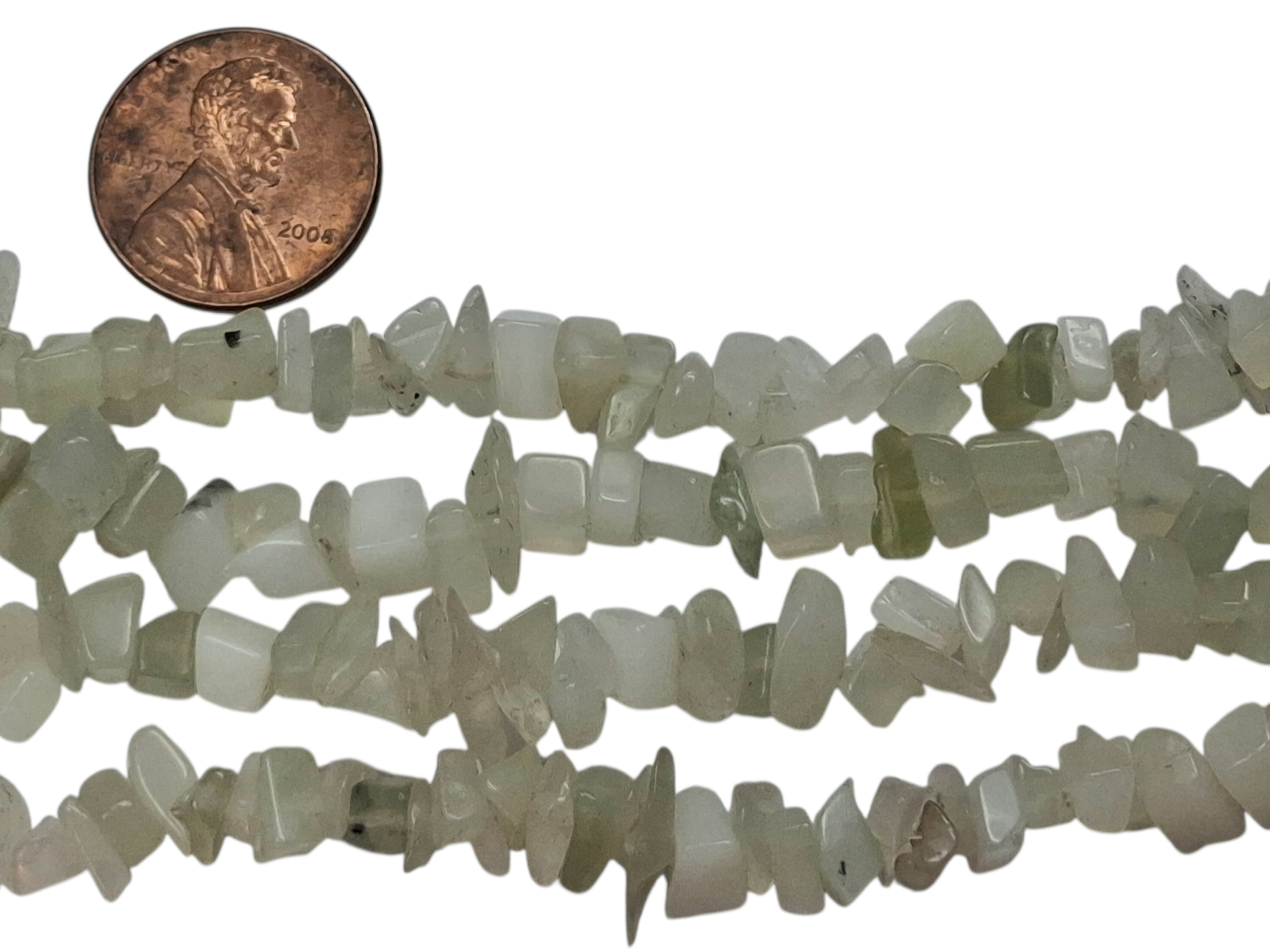 New Jade chips,  36 " inch strand