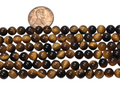 6mm round (rd) tiger's eye beads A+ 7.5 inch strand