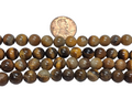 8mm round (rd) tiger's eye beads 8 inch strand