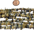 Yellow turquoise Chips 36 inch strand