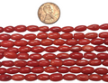 Red Coral Rice beads 8-10 mm 8 inch Strands