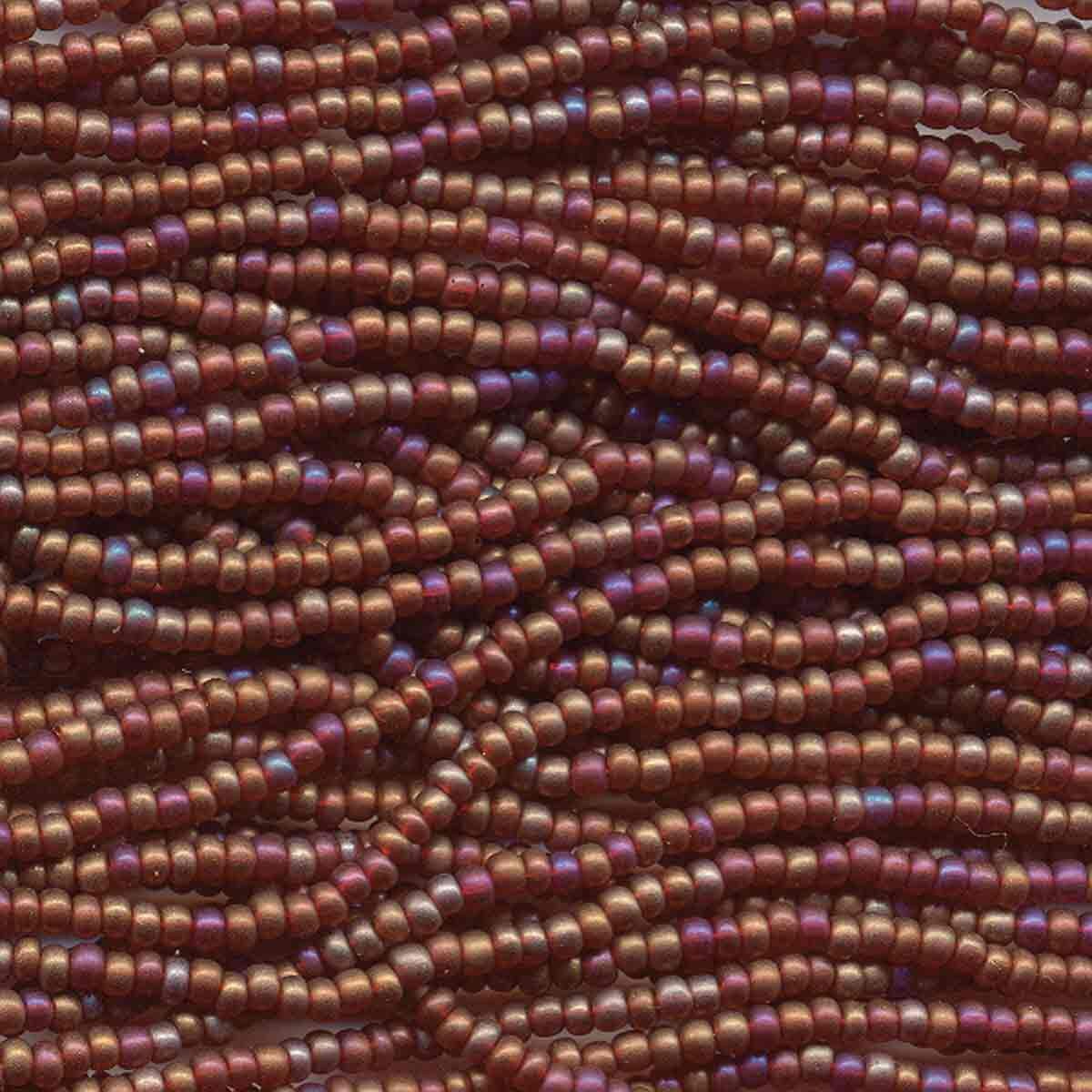 11/0 CZECH GARNET MT AB SB11-61010M 12 STRING/HNK-APPX 34 GMS
