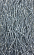 Size 13/0 Charlotte cut seed beads Gray Ceylon OP full Hank