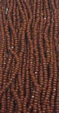 Size 13/0 Charlotte cut seed beads Brown op full hank