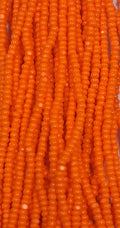 Size 13/0 Charlotte cut seed beads Orange op full hank