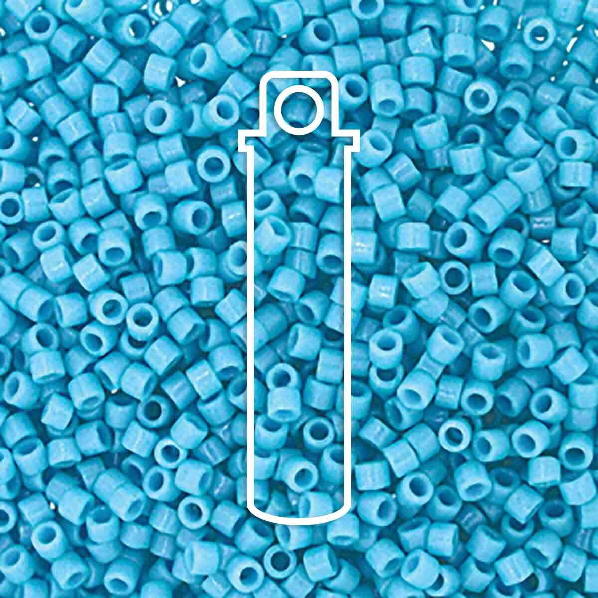11/0 DELICA DURACOAT OPQ NILE BLUE -APRX 7.0 GM/TB