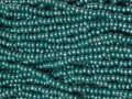 11/0 CZECH DK GREEN OP LUSTER SEED BEADS 12 STRING/HNK-APPX 34 GMS