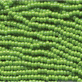 11/0 CZECH PALE GREEN OP AB LUSTER 12 STRING/HNK-APPX 34 GMS
