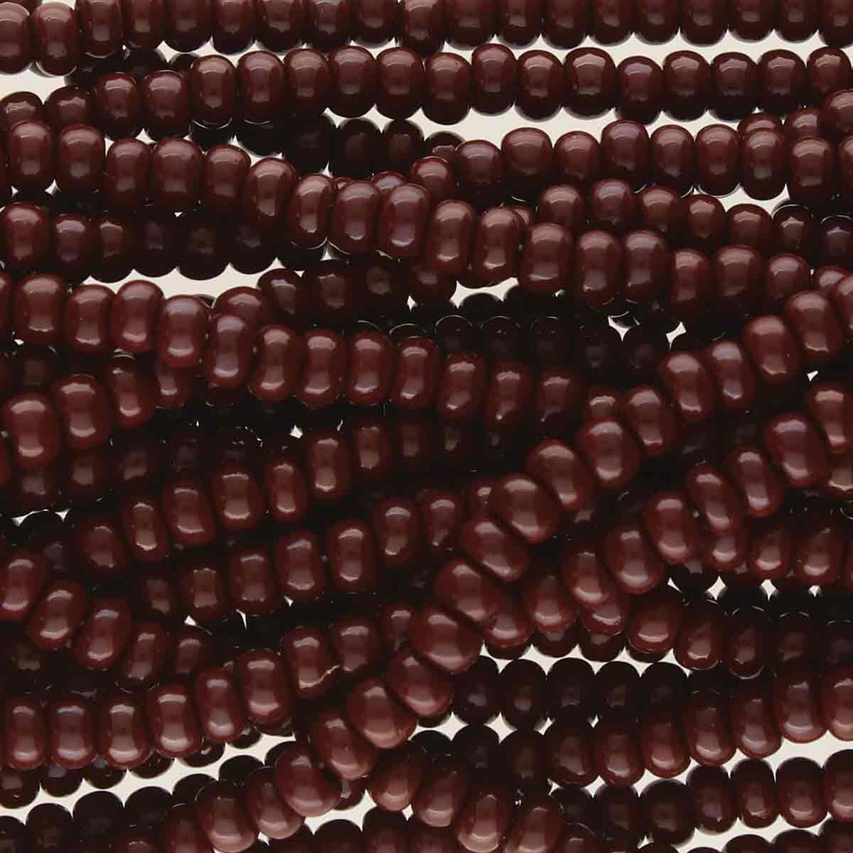 11/0 CZECH DK. BROWN OP -12 STRING/HNK-APPX 18 GMs