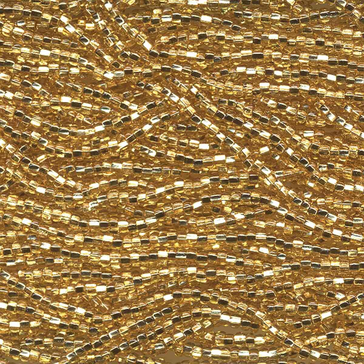 11/0 CZECH STRW GOLD S/L 12 STRING/HNK-APPX 18 GMS