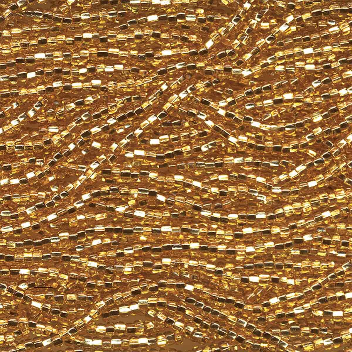 11/0 CZECH GOLD S/L 12 STRING/HNK-APPX 18 GMS