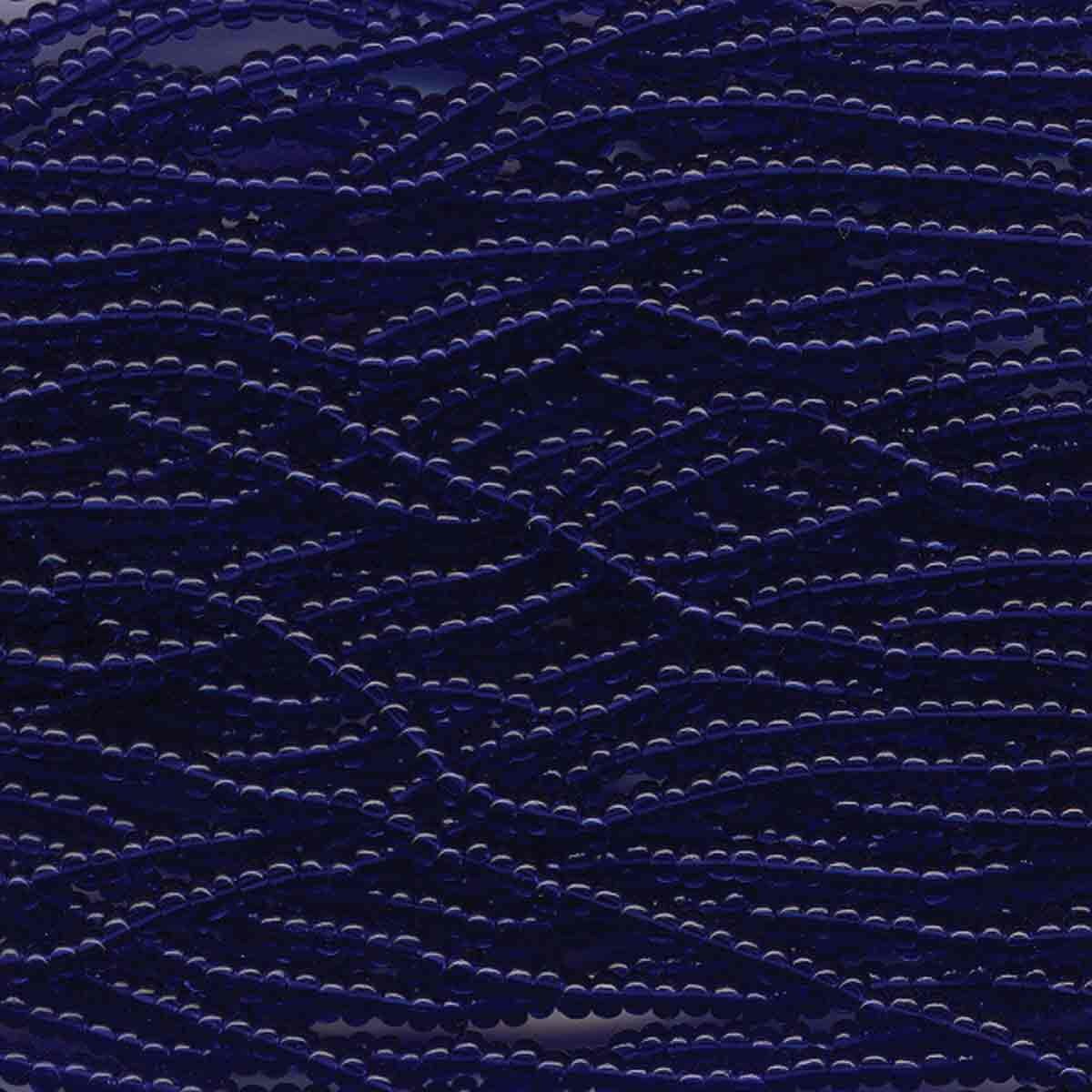 11/0 CZECH DK SAPPHIRE 12 STRING/HNK-APPX 18 GMS