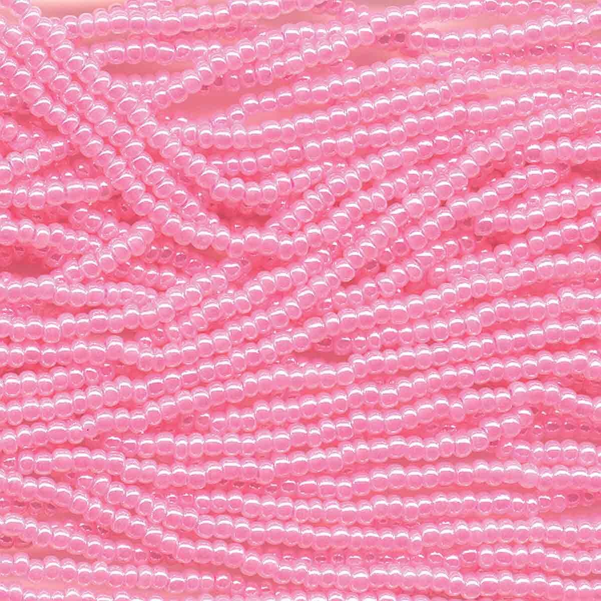 11/0 CZECH PINK CEYLON 12 STRING/HNK-APPX 18 GMS