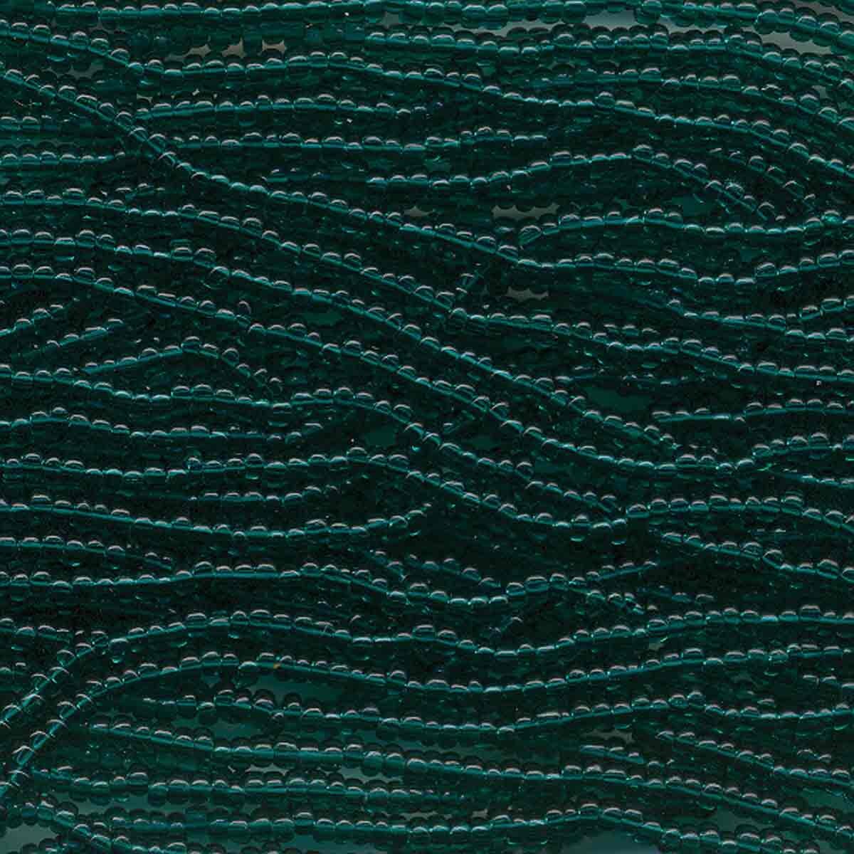 11/0 CZECH EMERALD 12 STRING/HNK-APPX 17 GMS