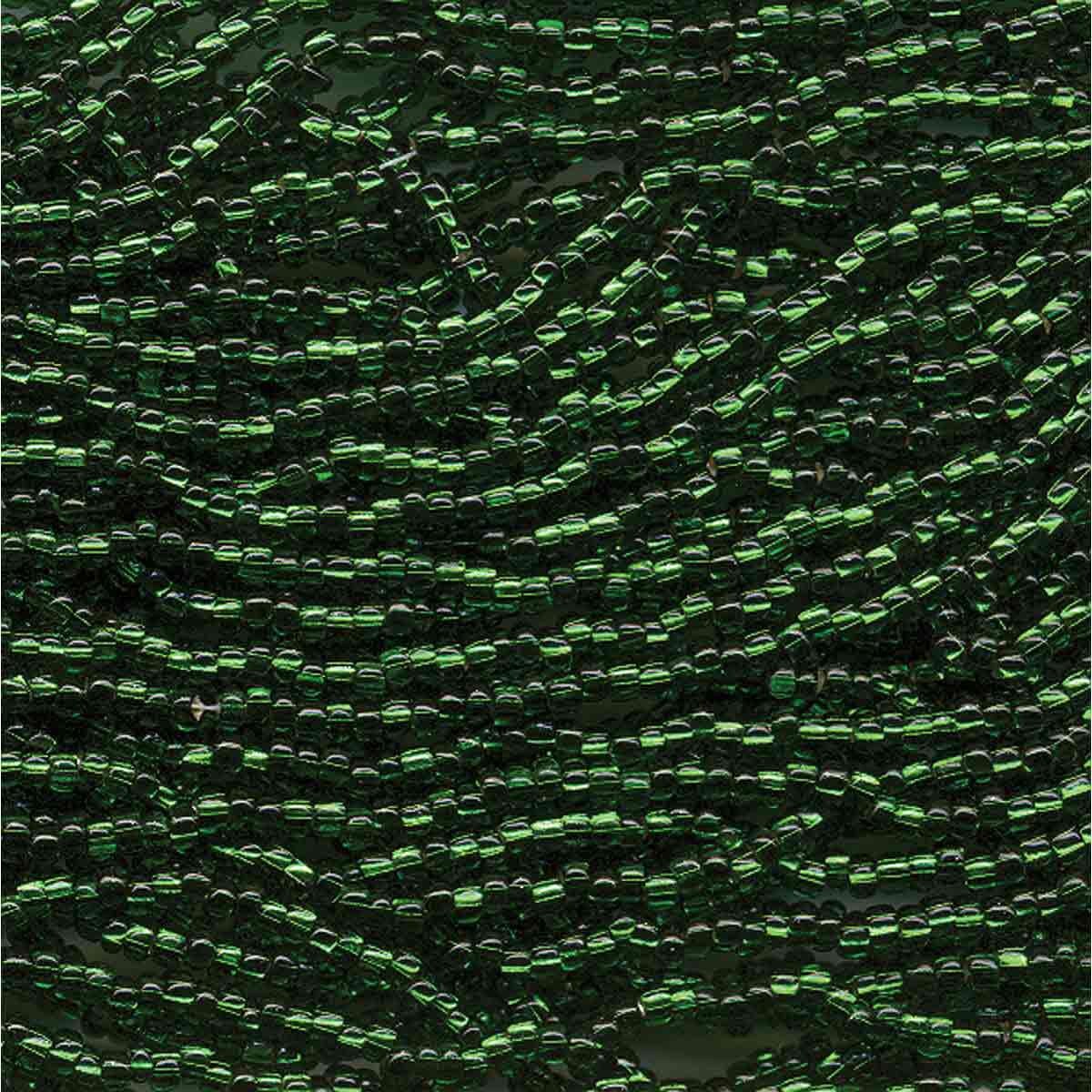 11/0 CZECH GREEN S/L 12 STRING/HNK-APPX 18 GMS