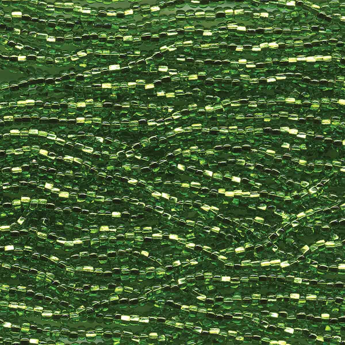 11/0 CZECH LT GREEN S/L 12 STRING/HNK-APPX 18 GMS