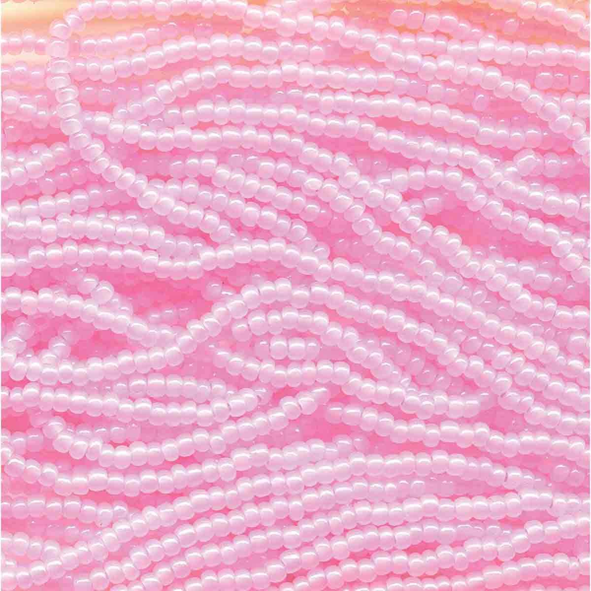 11/0 CZECH PINK CEYLON AB -12 STRING/HNK-APPX 18 GMS
