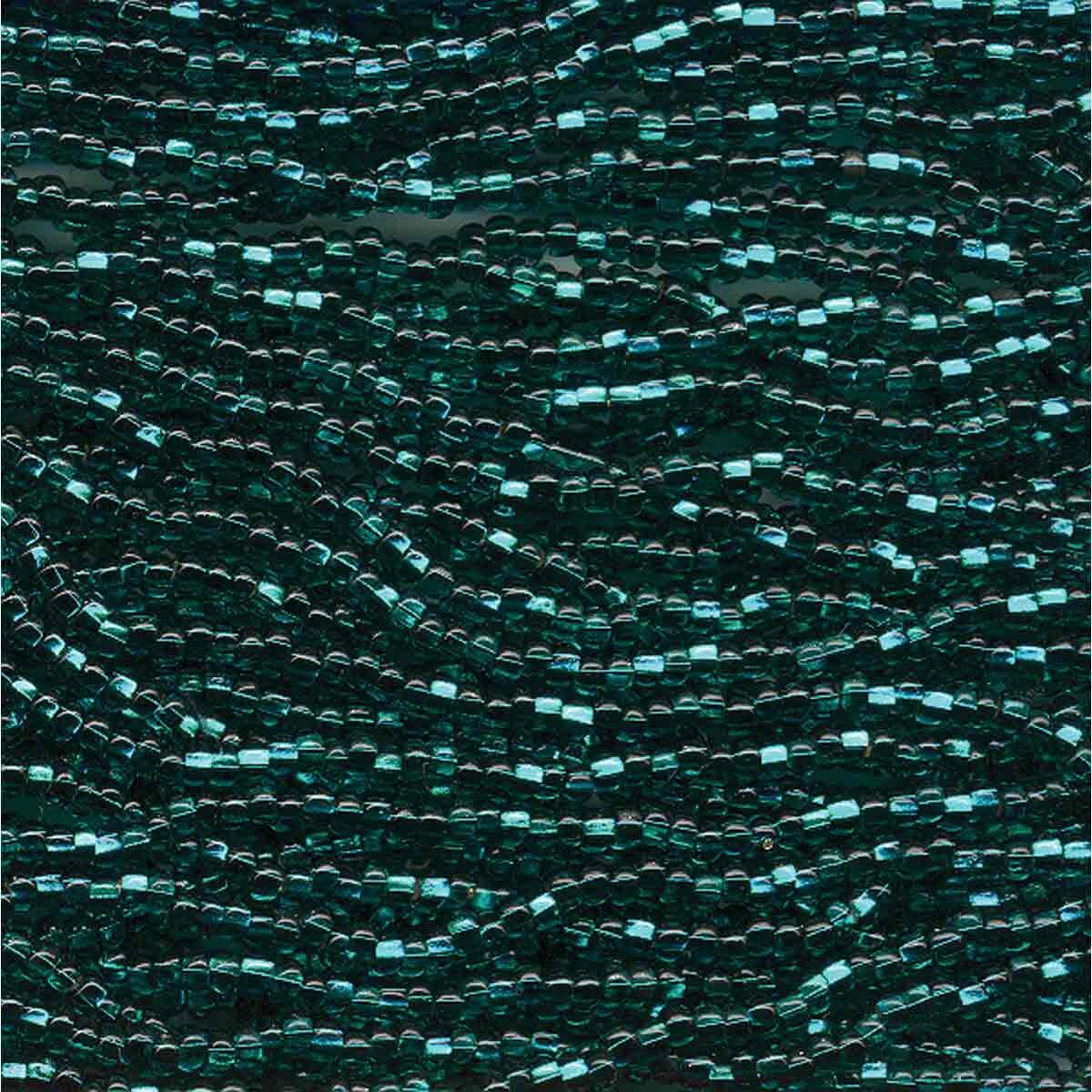 11/0 CZECH EMERALD S/L 12 STRING/HNK-APPX 17 GMS