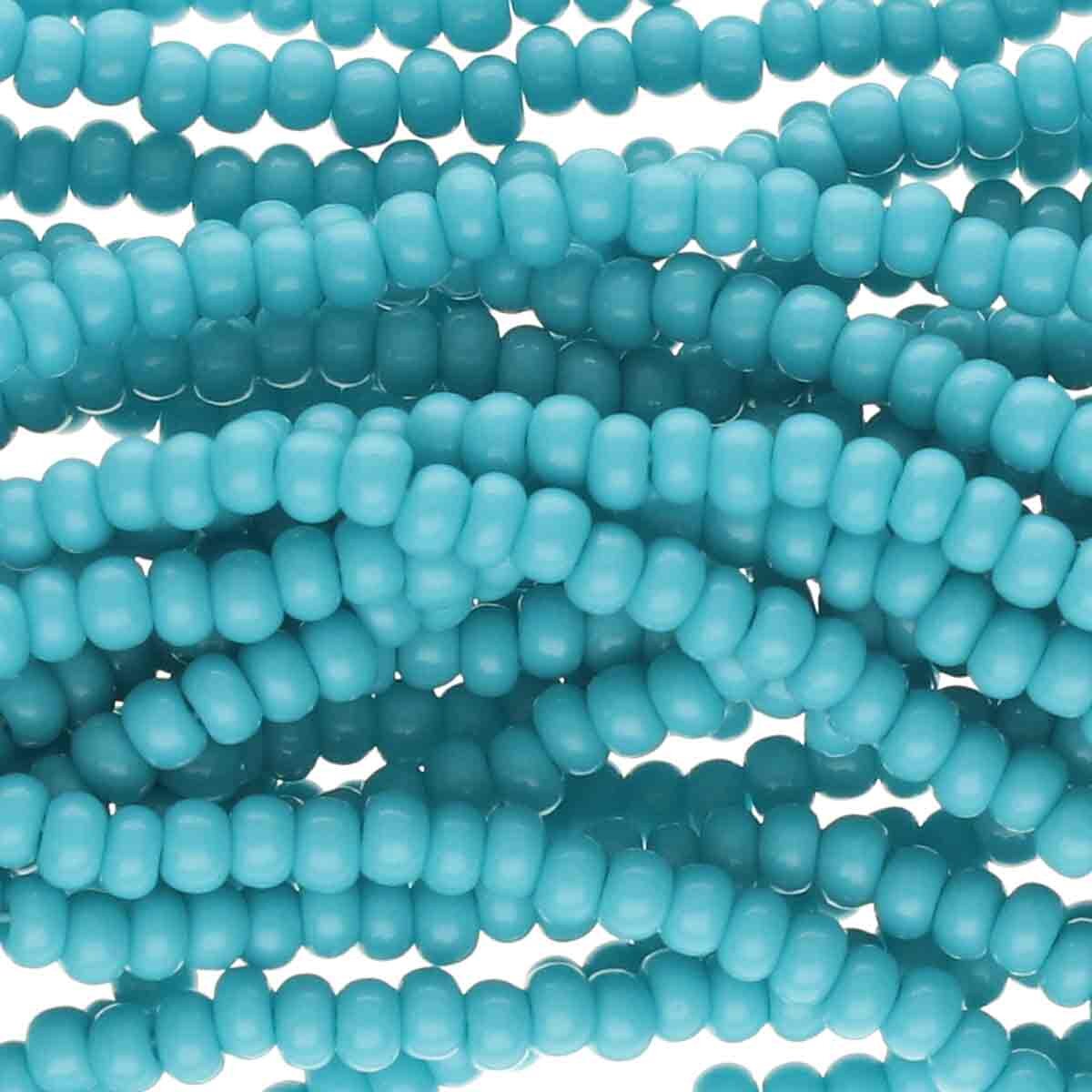 11/0 CZECH OP BLUE TURQ 12 STRING/HNK-APPX 18 GMS