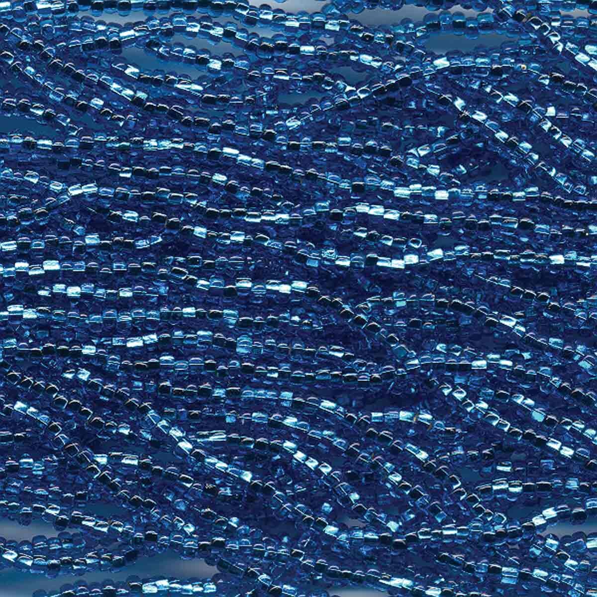 11/0 CZECH DK AQUA S/L 12 STRING/HNK-APPX 17 GMS