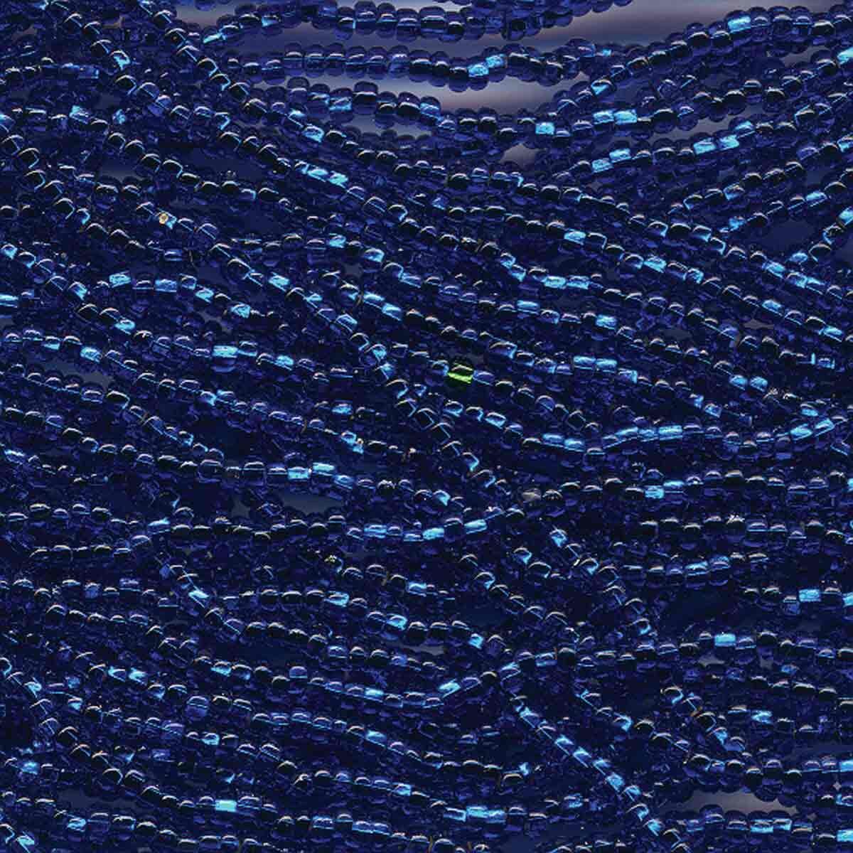 11/0 CZECH DK BLUE S/L 12 STRING/HNK-APPX 18 GMS