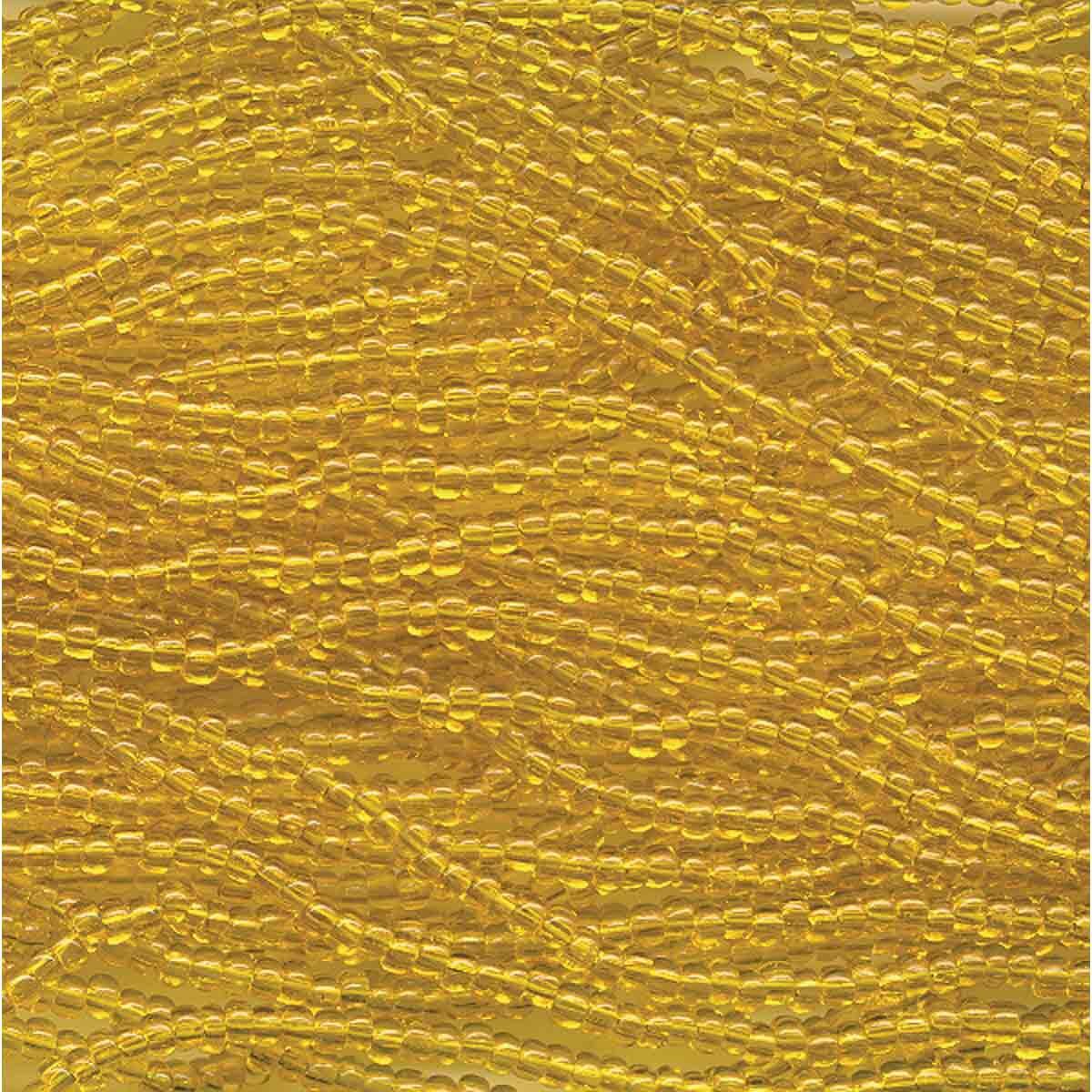 11/0 CZECH YELLOW TRANS -12 STRING/HNK-APPX 18 GMS