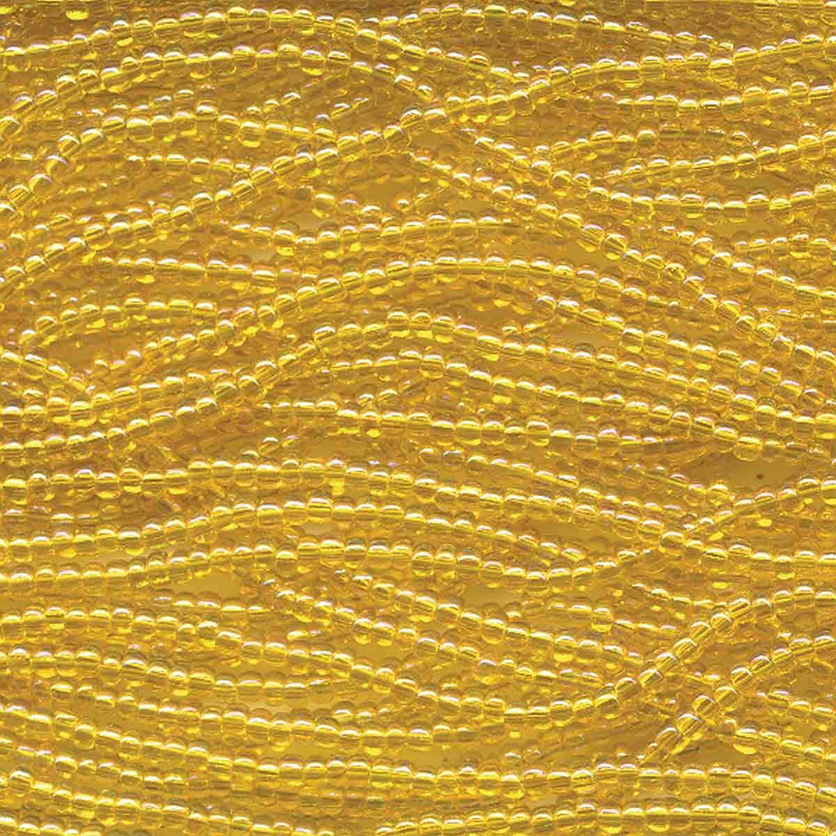 11/0 CZECH YELLOW TR AB 12 STRING/HNK-APPX 18 GMS