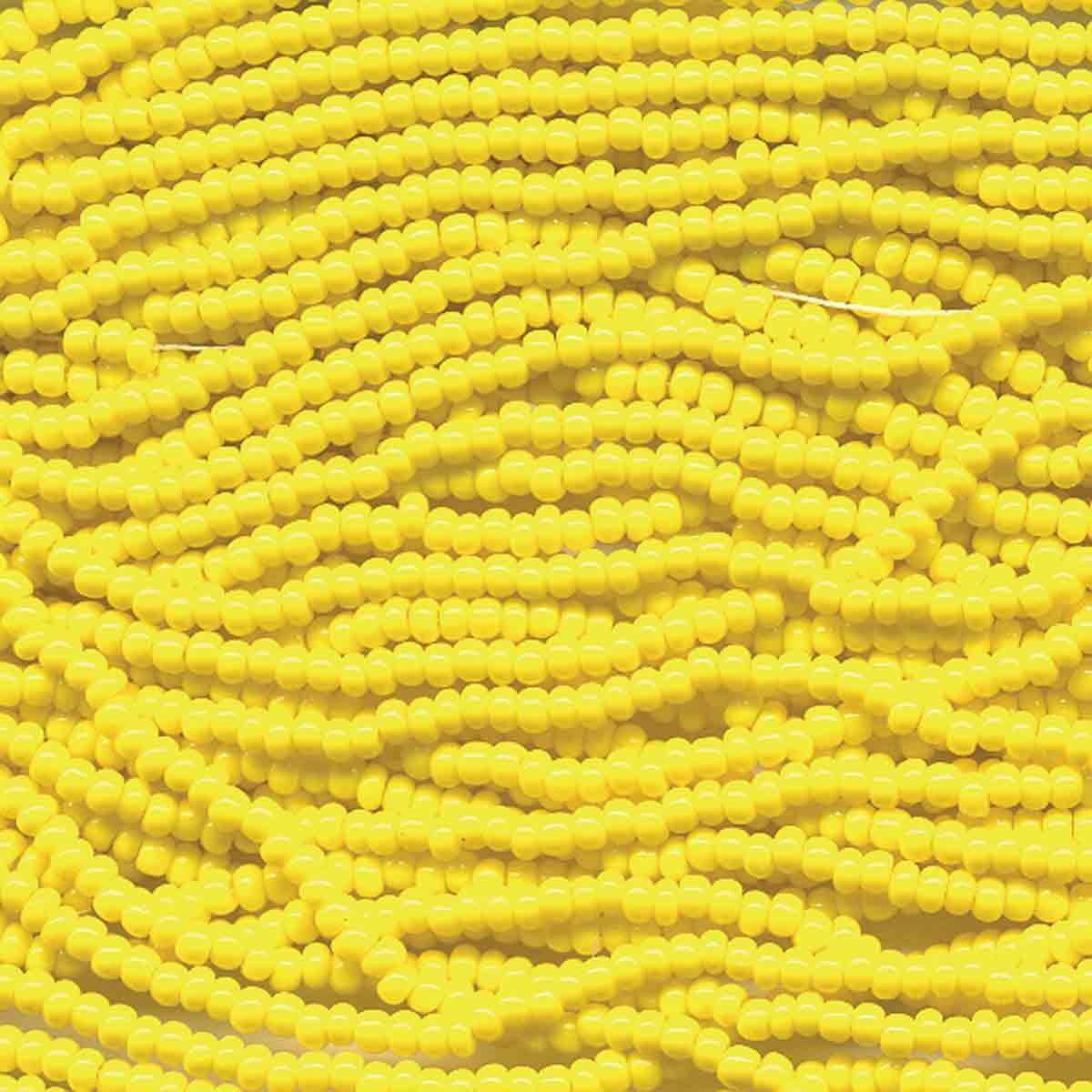 11/0 CZECH YELLOW OP 12 STRING/HNK-APPX 19 GMS