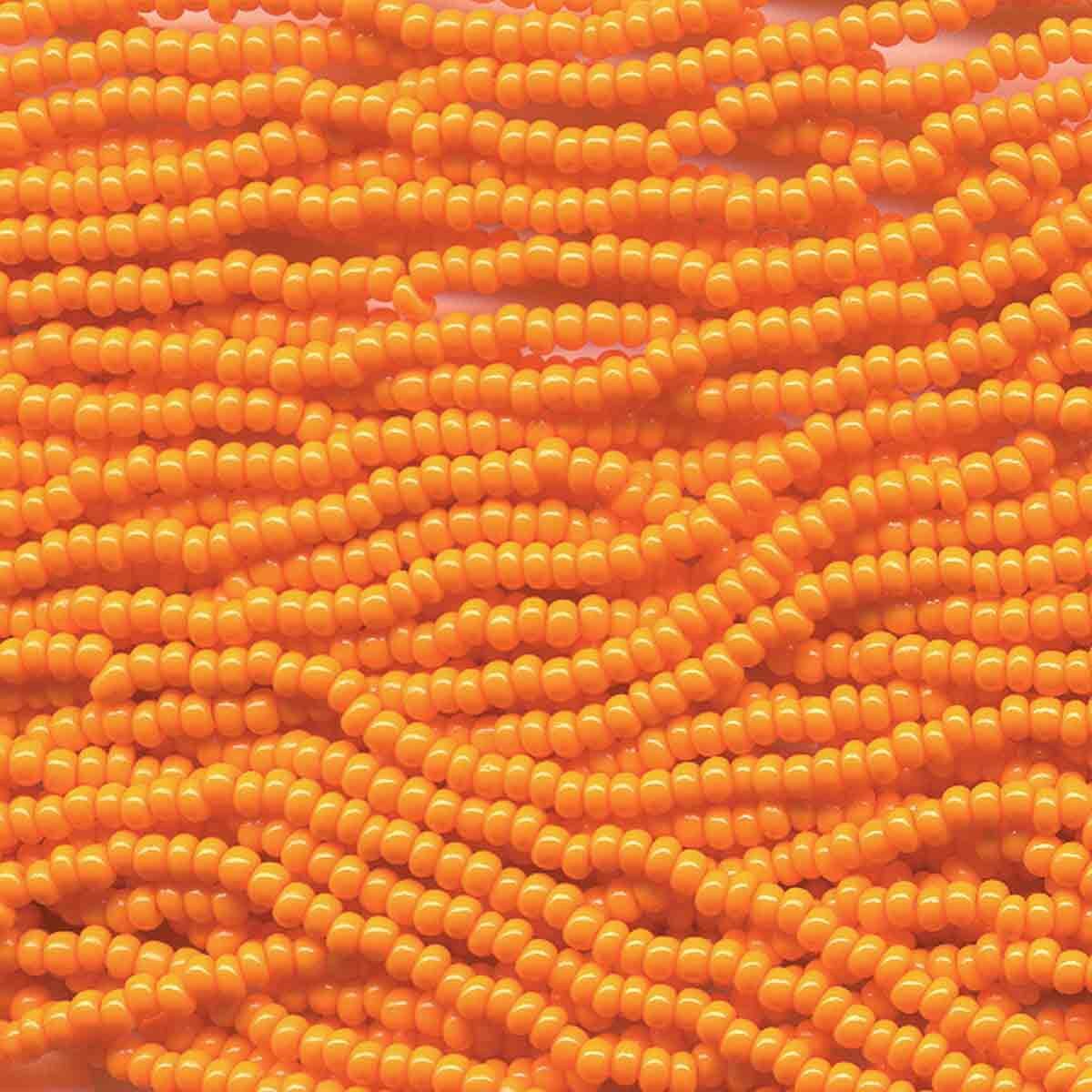 11/0 CZECH LT ORANGE 12 STRING/HNK-APPX 19 GMS