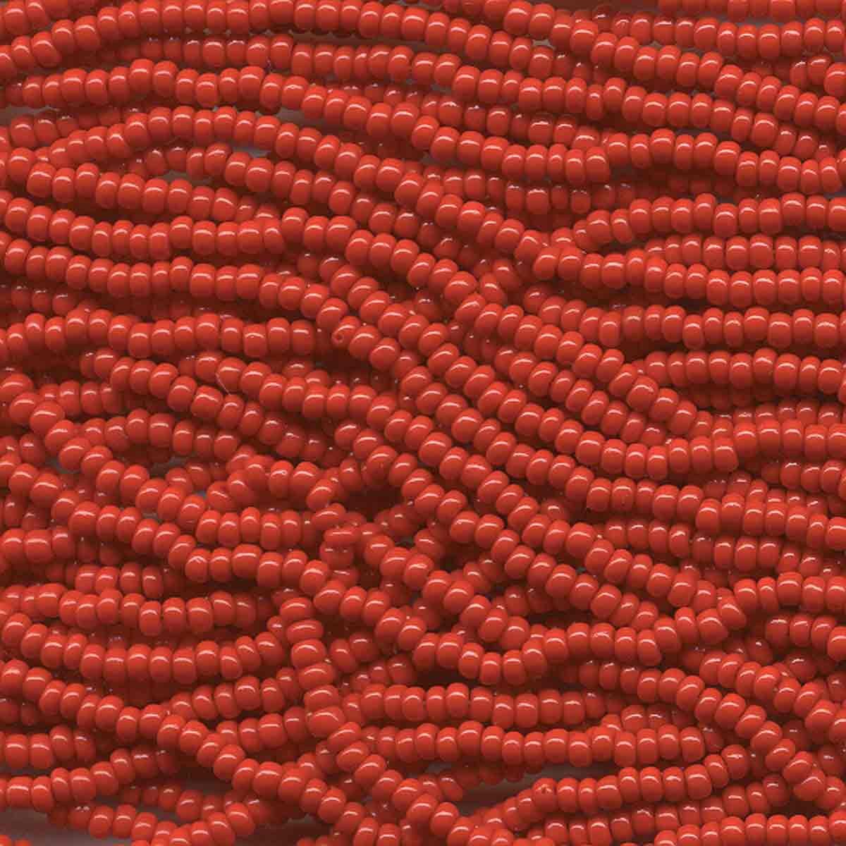 11/0 CZECH RED 12 STRING/HNK-APPX 18 GMS