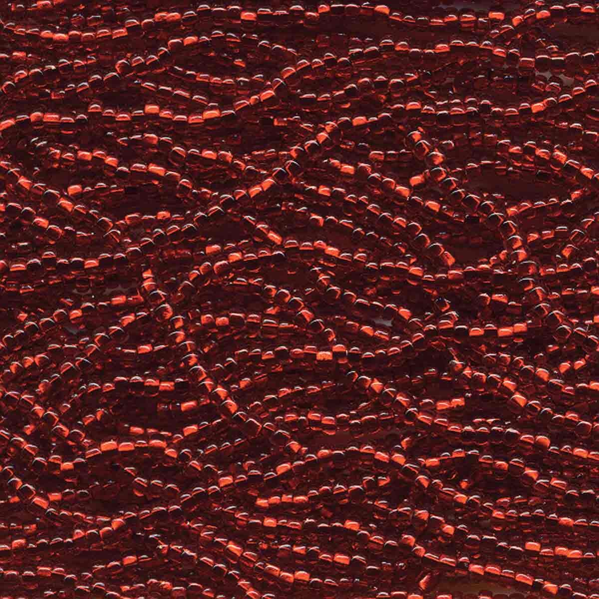 11/0 CZECH RUBY C/L 12 STRING/HNK-APPX 18 GMS