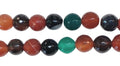 Agate Faceted Round Mix  8mm