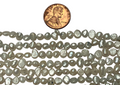 Lt Blue Fresh Water pearl nuggets  3-4 mm B Grade 14.5 inch strand